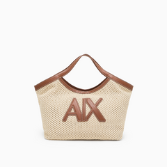Armani Exchange Woven fabric handbag with logo