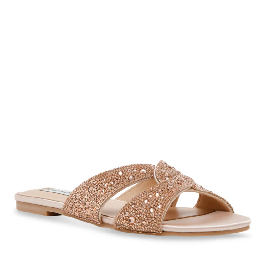 Steve Madden Musa Rose Gold Flat Sandals