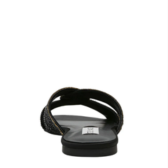 Steve Madden Musa Black Flat Sandals