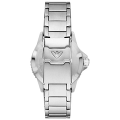 Emporio Armani Men’s GMT Quartz Watch – Black Dial & Silver Stainless Steel
