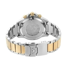 Emporio Armani Mario Men’s Chronograph Watch – Blue Dial & Two-Tone Steel Strap