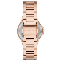 Michael Kors Camille MK6845 Women?s Multifunction Watch ? White Dial, Rose Gold Steel Strap