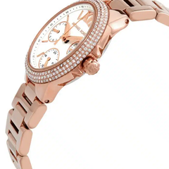 Michael Kors Camille MK6845 Women?s Multifunction Watch ? White Dial, Rose Gold Steel Strap