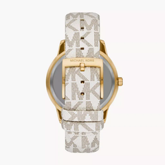 Michael Kors Tibby MK6967 Women?s Multifunction Watch ? Silver Dial, White Leather Strap