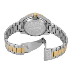 Michael Kors Maritime MK9180 Men?s Three-Hand Watch ? Black Dial, Two-Tone Stainless Steel Strap