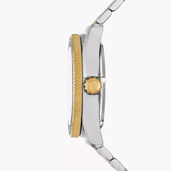 Michael Kors Maritime MK9180 Men?s Three-Hand Watch ? Black Dial, Two-Tone Stainless Steel Strap