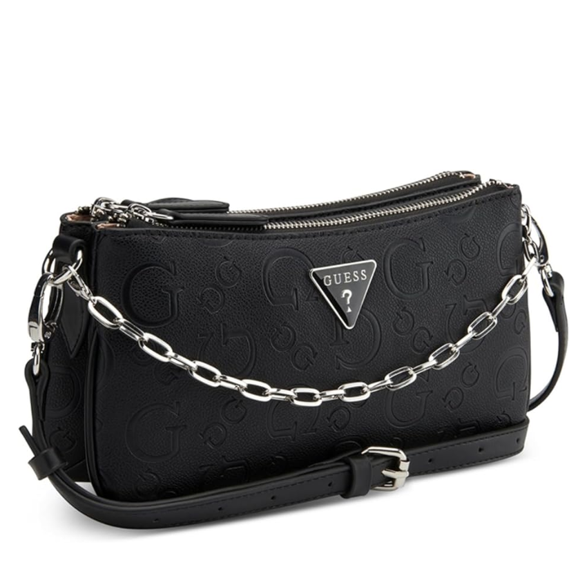 GUESS Tyrah Mini Crossbody Top Zip Bag – Black Guess