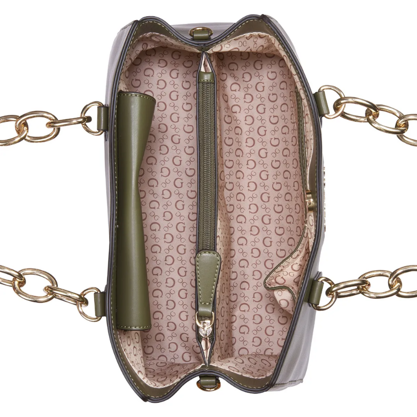 GUESS Millport Satchel Bag – Olive Guess