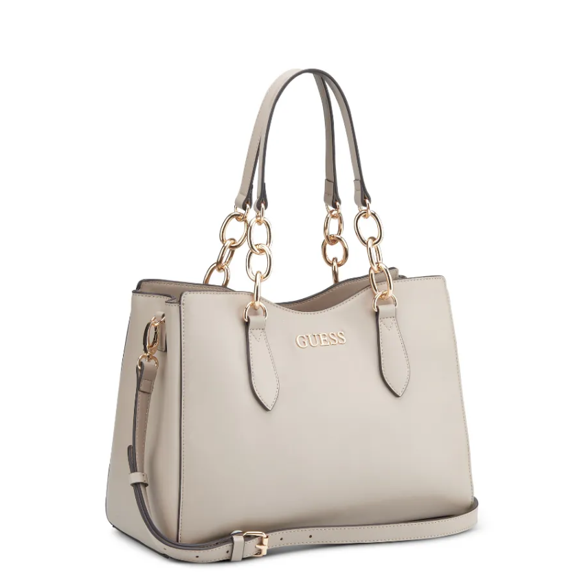 GUESS Millport Satchel Bag – Taupe Guess