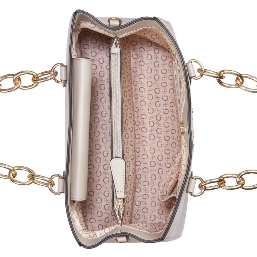 GUESS Millport Satchel Bag – Taupe Guess