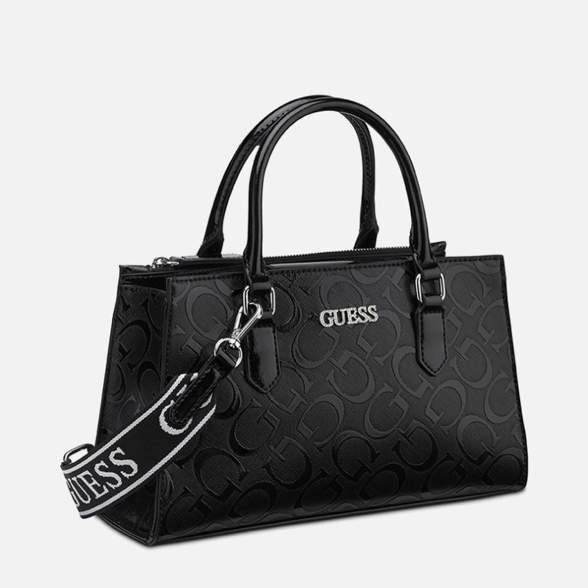 GUESS Brooken Satchel Bag – Black Guess