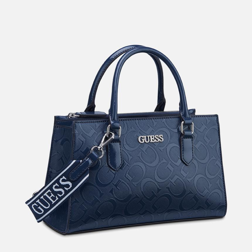 GUESS Brooken Satchel Bag – Navy Guess