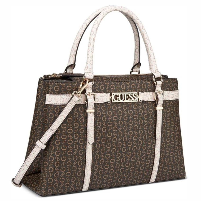 GUESS Perrez Satchel Bag – Brown (BRM) Guess