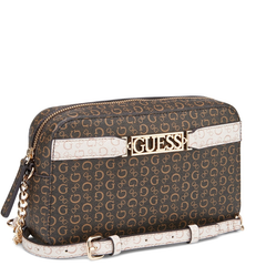 GUESS Perrez Mini Crossbody Top Zip Bag– Brown (BRM) Guess