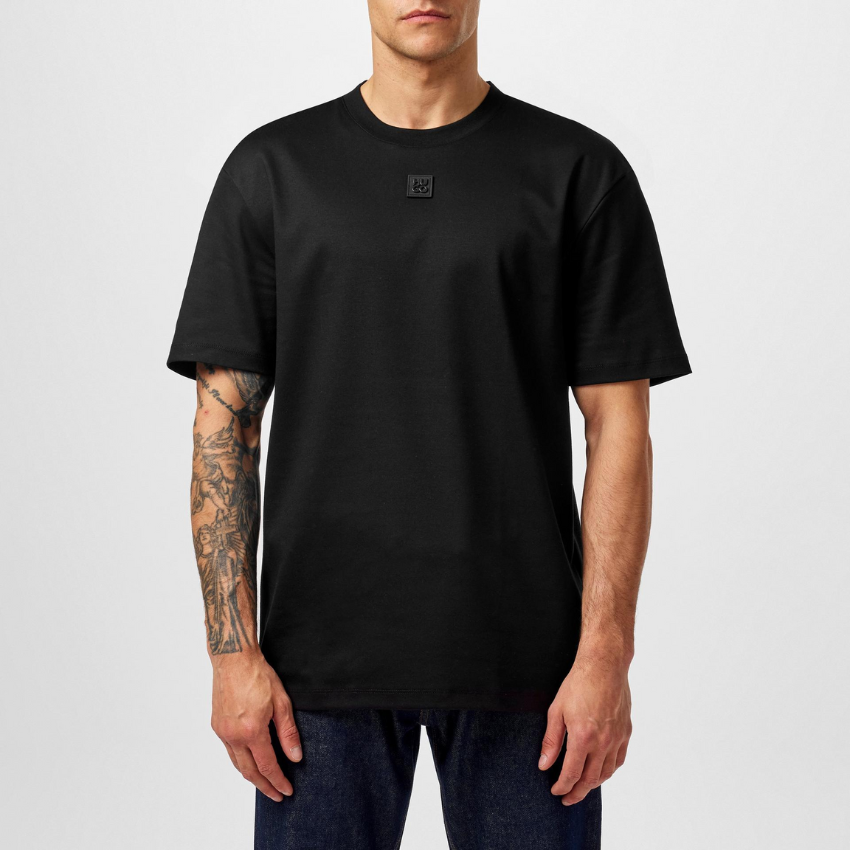 HUGO Dalile Men’s Regular-Fit Cotton T-Shirt | Black