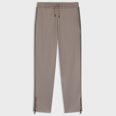 HUGO Relaxed-Fit Tracksuit Bottoms with Logo Tape – Medium Grey