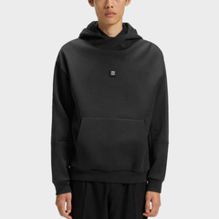 HUGO DanovoHood Men’s Hoodie – Black Cotton-Blend Hoodie