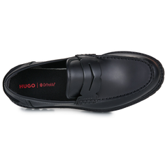 Hugo Draven Black Loafers | Men’s Classic Slip-On Shoes