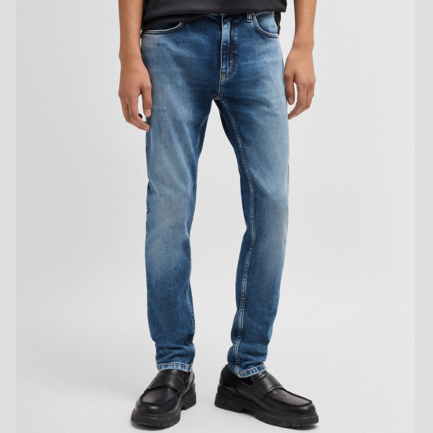 HUGO Extra-Slim-Fit Stretch Denim Jeans | Medium Blue