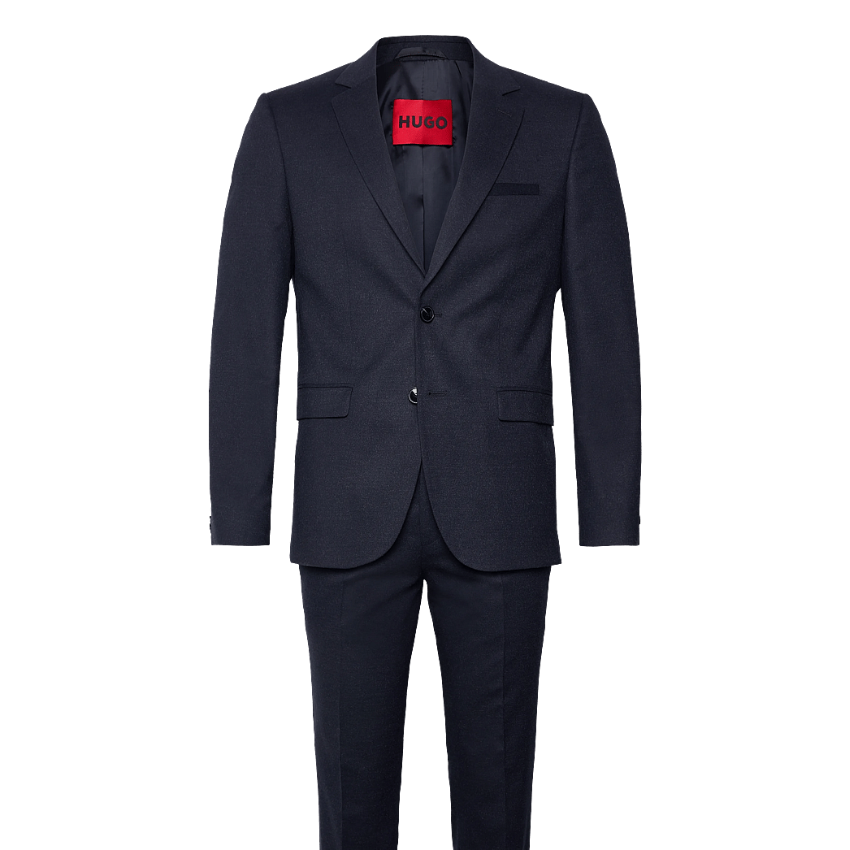 HUGO Arti-Hesten253X Navy Suit | Men’s Slim-Fit Formal Suit