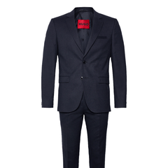 HUGO Arti-Hesten253X Navy Suit | Men’s Slim-Fit Formal Suit