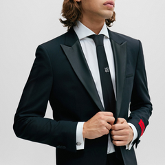 Hugo Oval-Shaped Silver Cufflinks with Engraved Logo