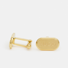 Hugo E CLASSIC Gold-Coloured Cufflinks