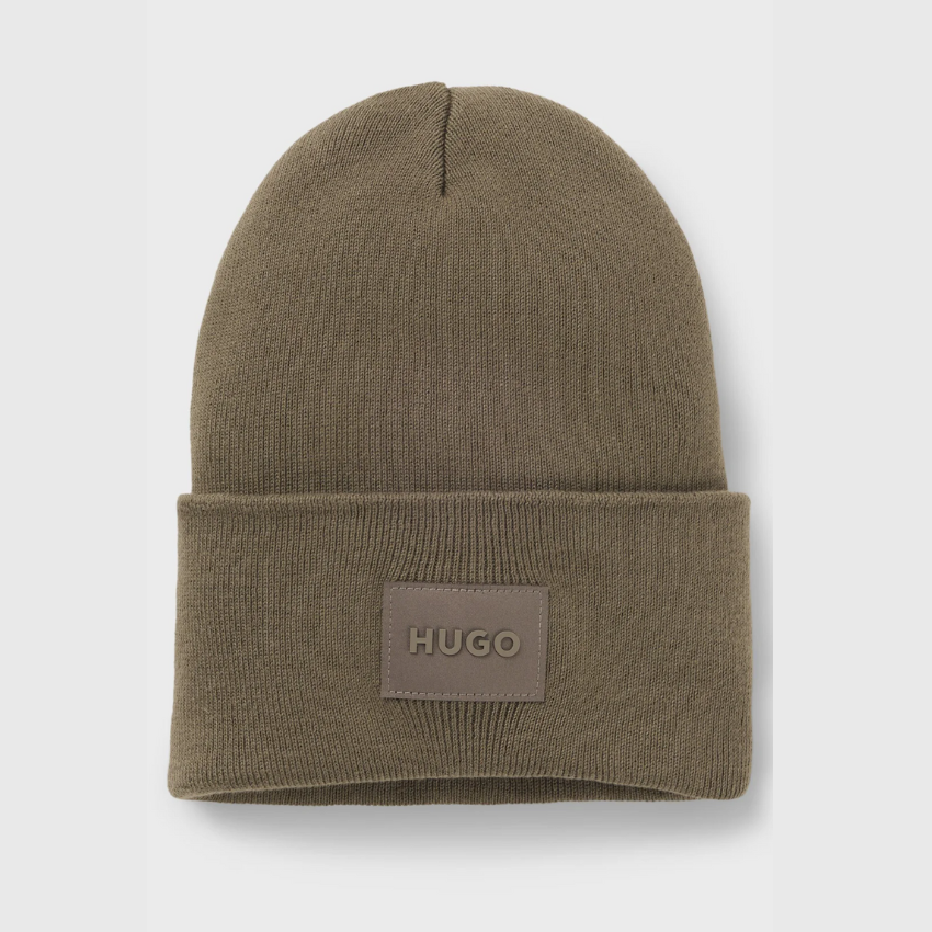 HUGO Xevon_B Medium Grey Beanie Hat