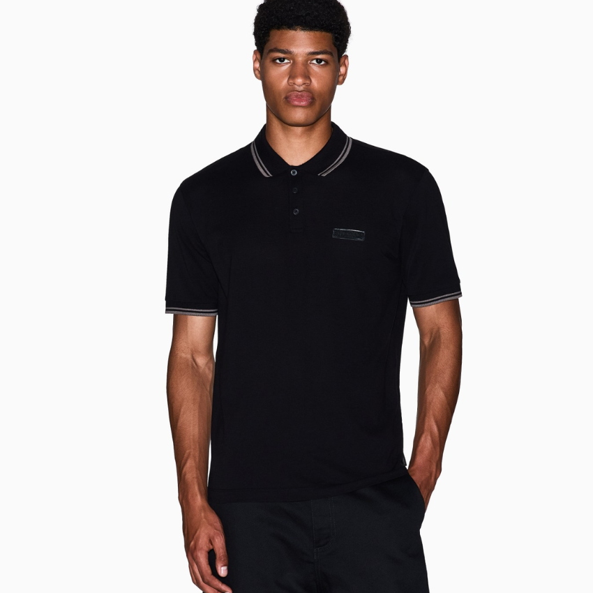 Armani Exchange Polo Shirt - BLACK ARMANI EXCHANGE