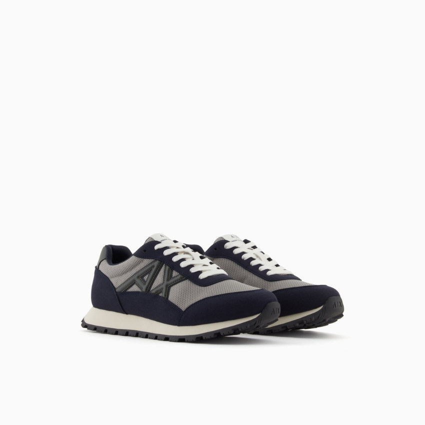 Armani Exchange Mesh & Microsuede Sneakers ARMANI EXCHANGE