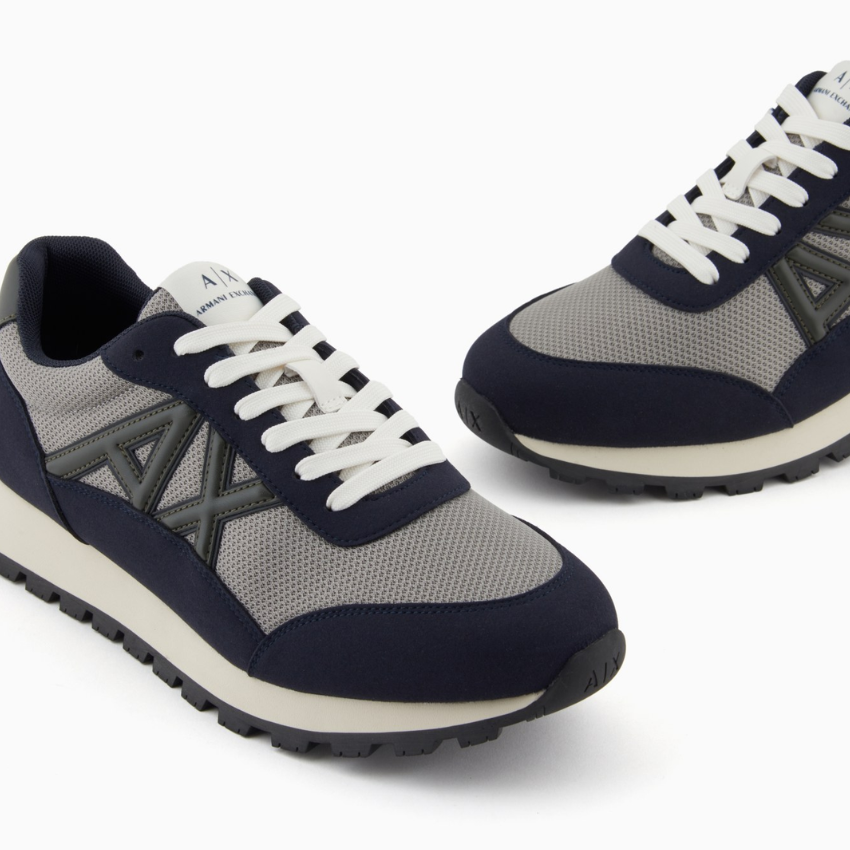 Armani Exchange Mesh & Microsuede Sneakers ARMANI EXCHANGE