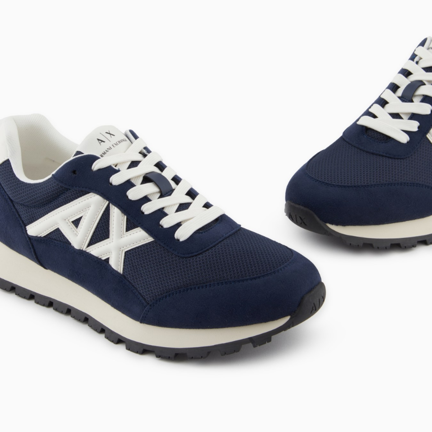 Armani Exchange Mesh Sneakers with Rubber Lug Sole ARMANI EXCHANGE
