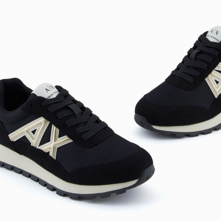 Armani Exchange Mesh & Microsuede Sneakers ARMANI EXCHANGE