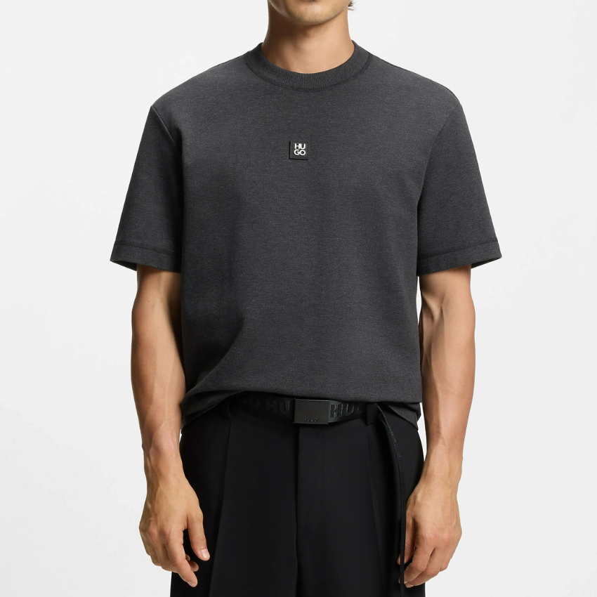 HUGO DILANSO Basic T-Shirt | Grey Hugo Boss