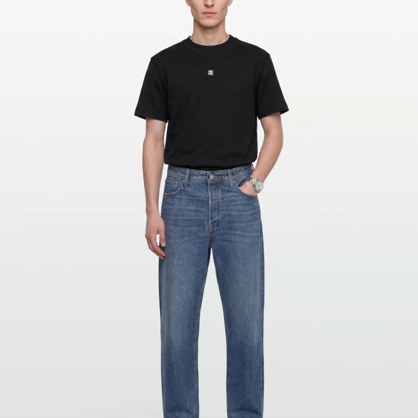 HUGO DILANSO Basic T-Shirt | Black Hugo Boss