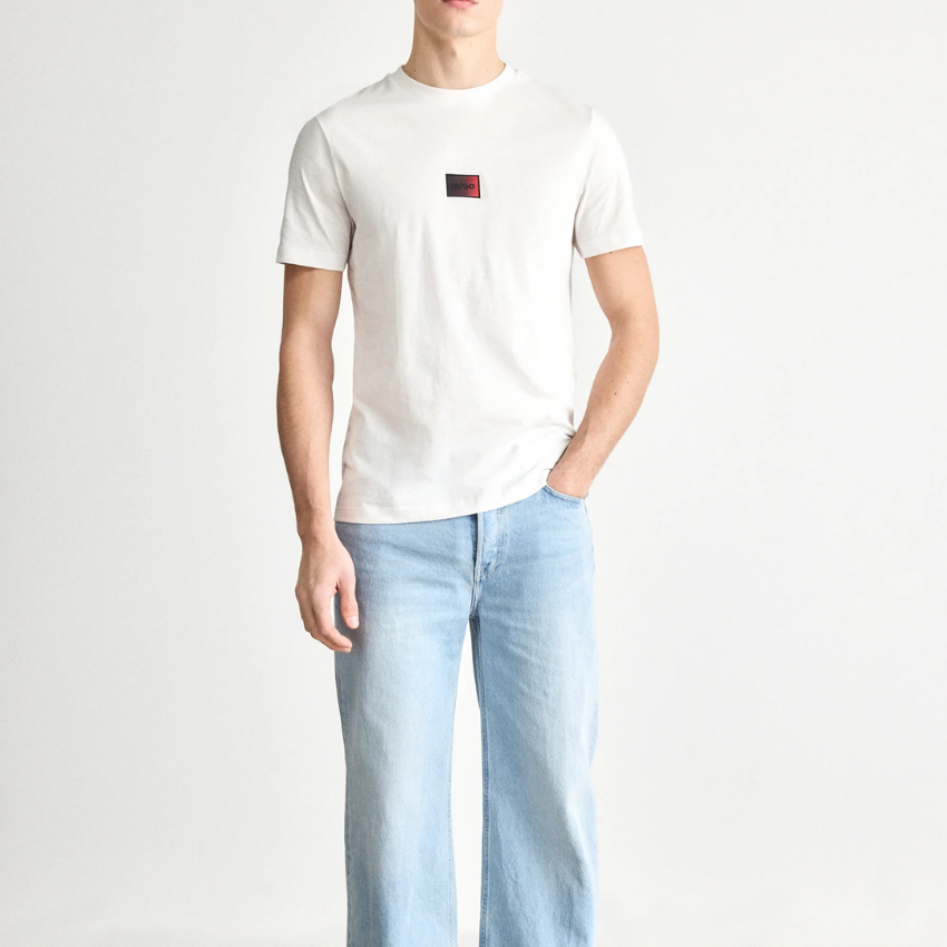 HUGO DANOTIE Basic T-Shirt - White Hugo Boss