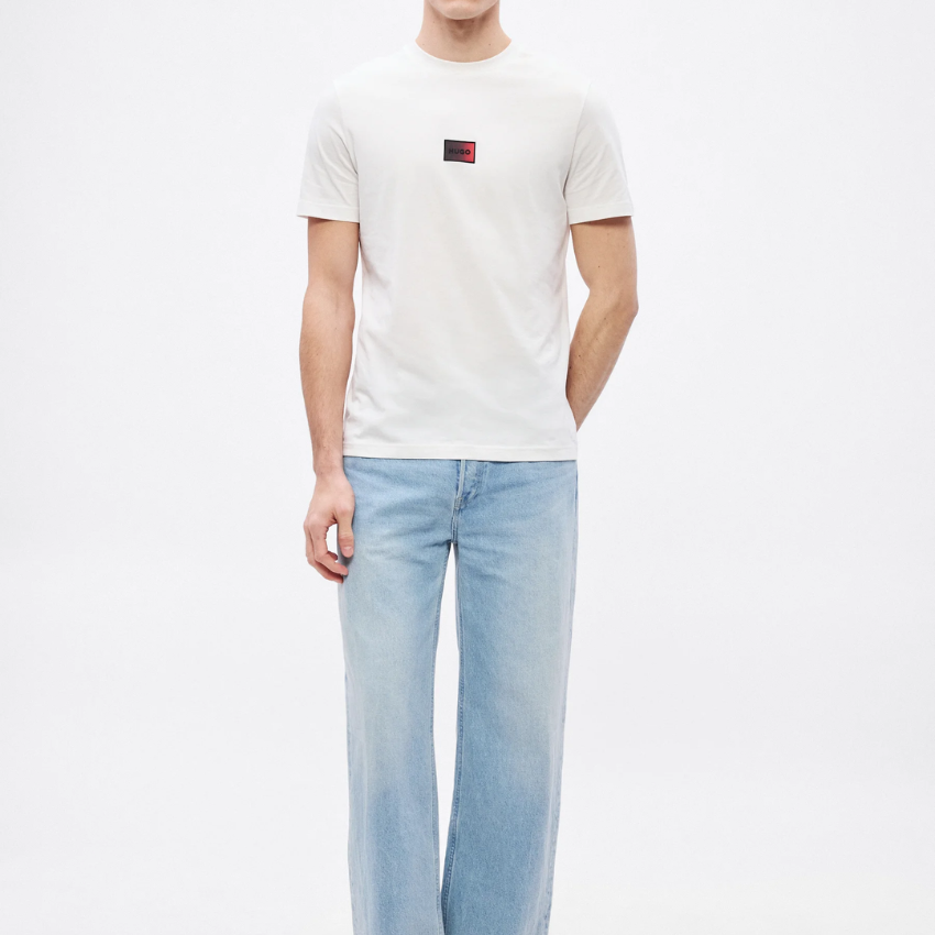HUGO DANOTIE Basic T-Shirt - White Hugo Boss