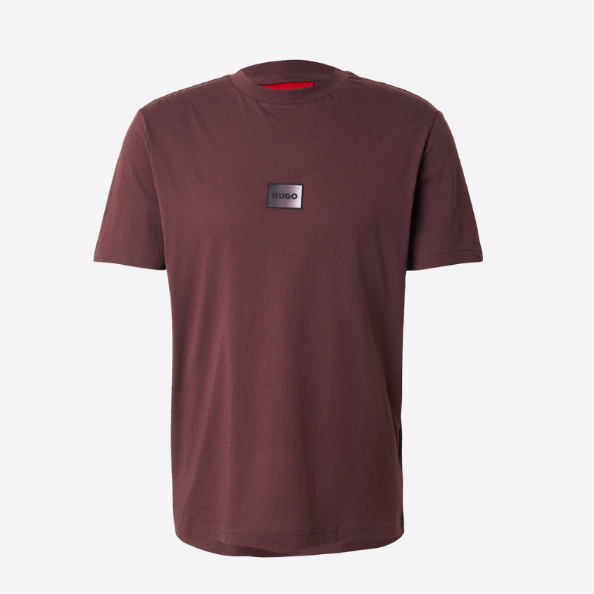 HUGO DANOTIE Basic T-Shirt - Maroon Hugo Boss