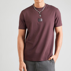 HUGO DANOTIE Basic T-Shirt - Maroon Hugo Boss