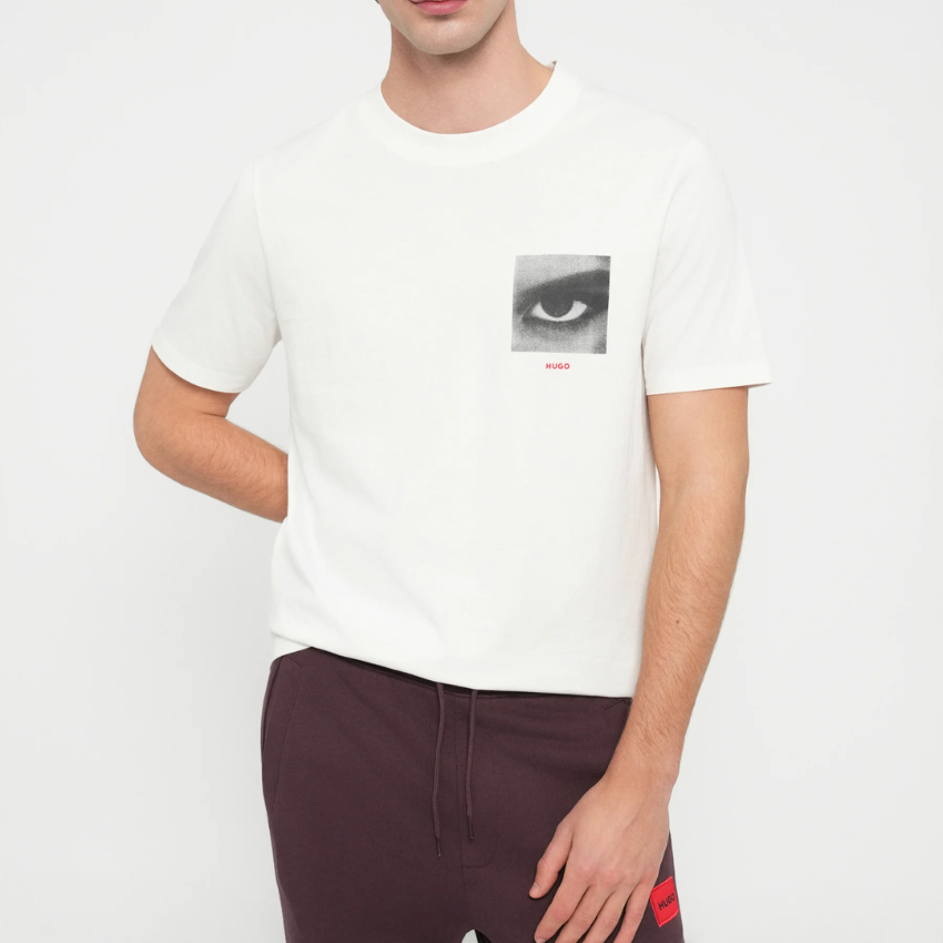 HUGO DEYSS EYE Print T-Shirt - White Hugo Boss