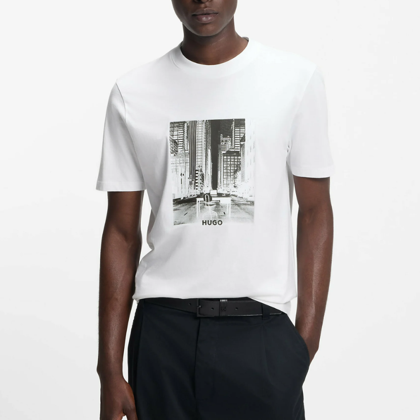 HUGO DEYSS Cityscape Print T-Shirt - White Hugo Boss