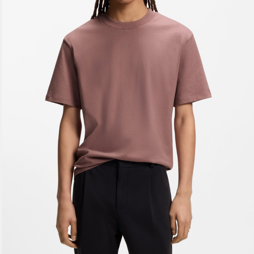 HUGO Men's Dapolino Relaxed-Fit T-Shirt - PINK Hugo Boss