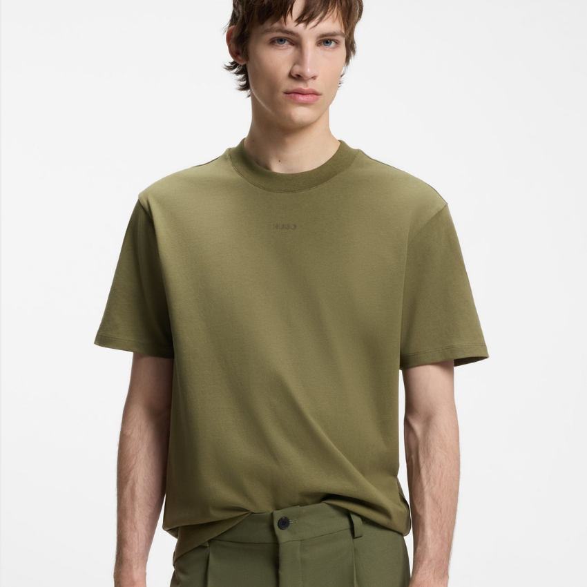 HUGO Men's Dapolino Relaxed-Fit T-Shirt - OLIVE GREEN Hugo Boss