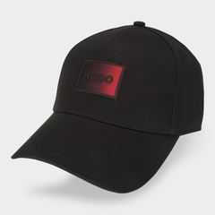 HUGO Boss Men's Jude SL Black Cap | Ombre Logo Patch Hugo Boss