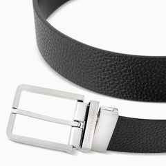 Armani Exchange Reversible Leather Belt with 2 Interchangeable Buckles Black/navy ARMANI EXCHANGE
