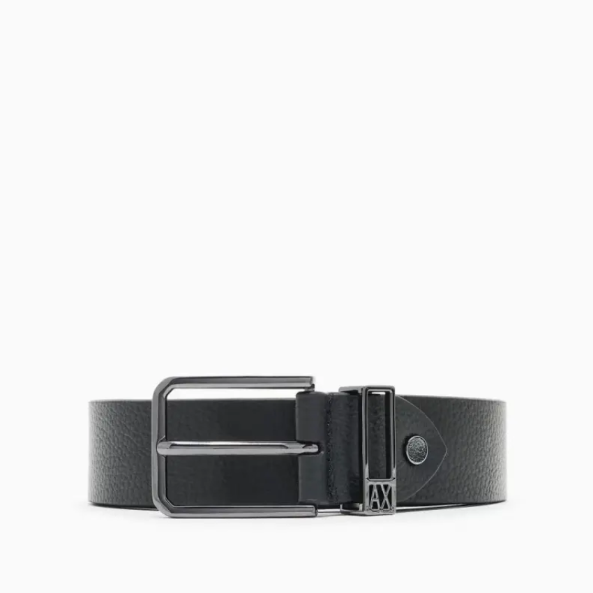Armani Exchange Men's Black Leather Belt XM001695-AF17387 ARMANI EXCHANGE