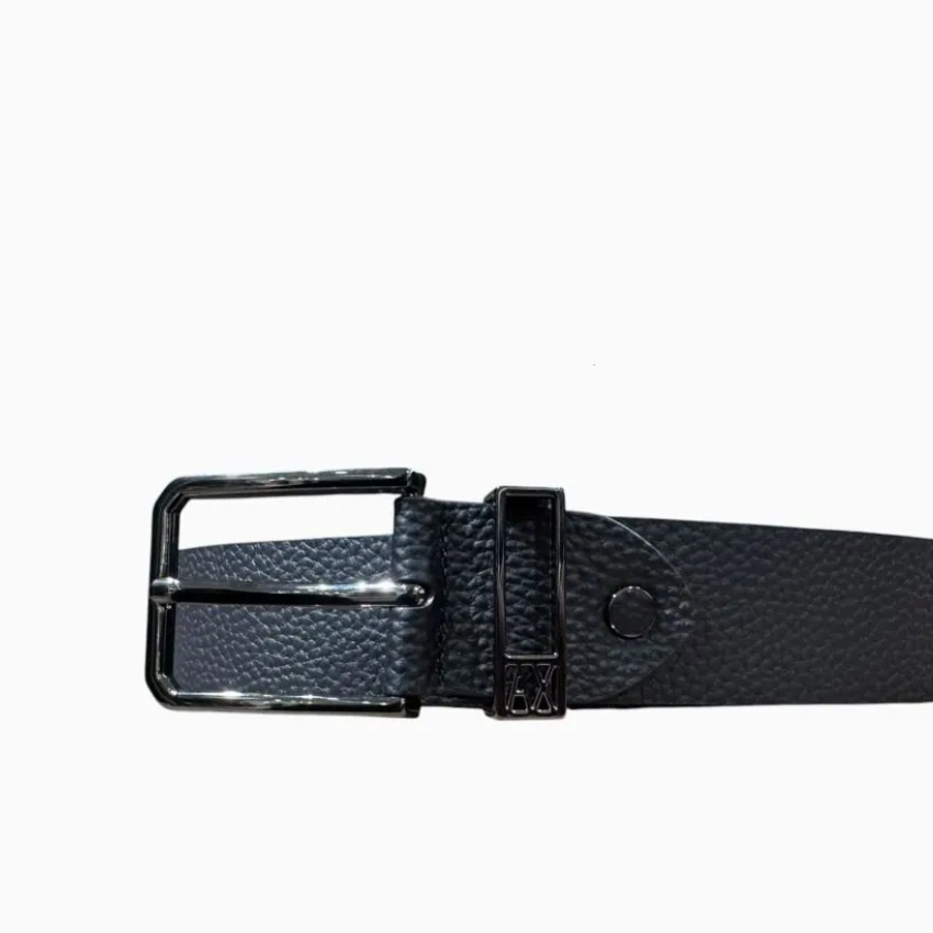 Armani Exchange Men's Deep Navy Leather Belt XM001695-AF17387 ARMANI EXCHANGE