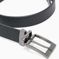 Armani Exchange Coated Leather Belt with Logo Buckle – Black ARMANI EXCHANGE
