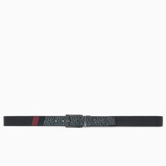 Armani Exchange Coated Leather Belt with Logo Buckle – Black ARMANI EXCHANGE
