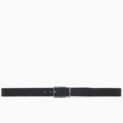 Armani Exchange Men's Textured Black Belt with Polished Metal Buckle ARMANI EXCHANGE